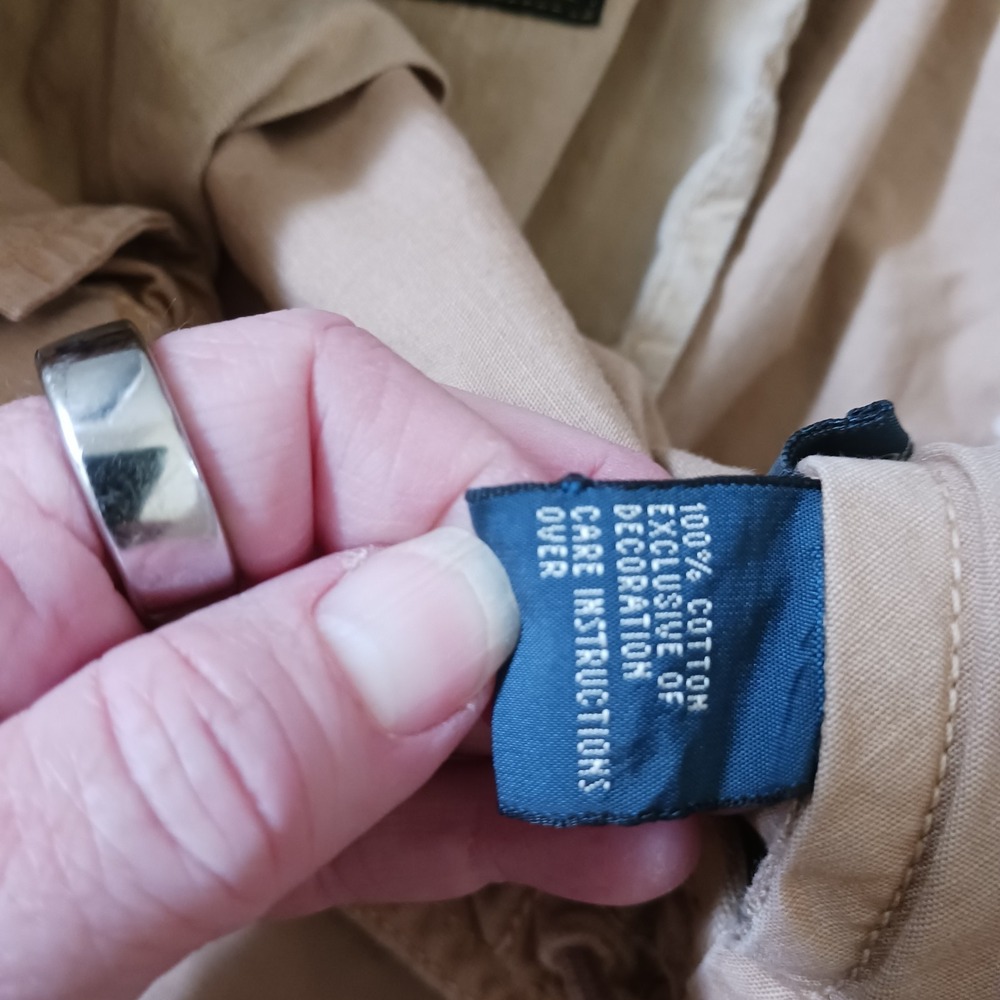 Vtg Polo Ralph Lauren Cargo Pants Mens 40 x 30 RL-067 Military Surplus Khaki - Picture 4 of 7